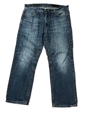 Axel Brand Treadwell Relaxed Straight Men's Classic Blue Wash Jeans Size 34